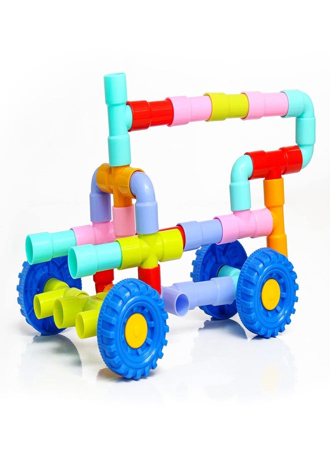 إيكتا مجموعة مكعبات البناء الأساسية من إيكتا سمارت بيلدرز، مكعبات بناء للأطفال، لعبة مكعبات للأطفال (متعددة الألوان، حجم كبير) - 50 قطعة - Image 2